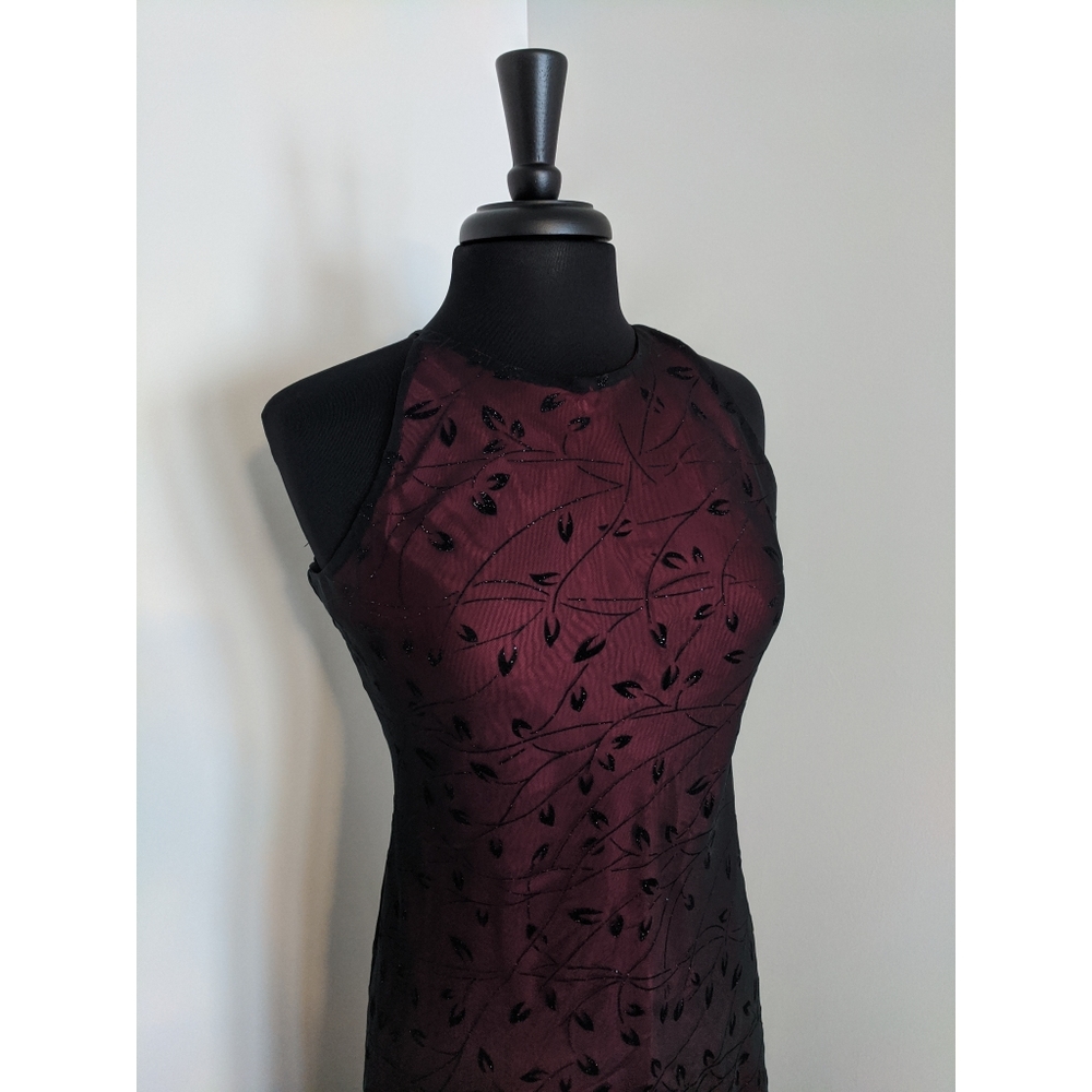 Chelsea Nites Red/Black Cocktail Dress